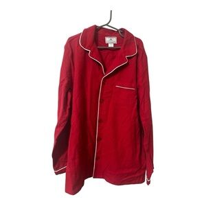 Petite Plume Red Button-Up Pajama Top